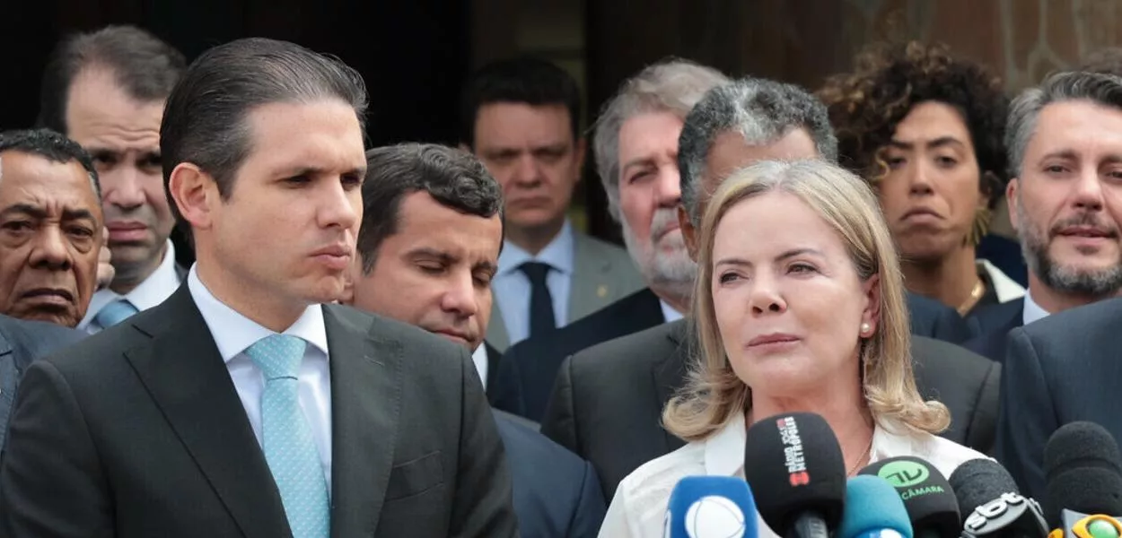 Hugo Motta e Gleisi Hoffmann