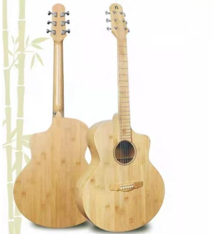 Linha de guitarras inteligentes de bambu da Natasha Guitars em Zheng’an