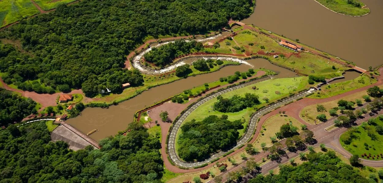Vista aérea do Canal da Piracema.