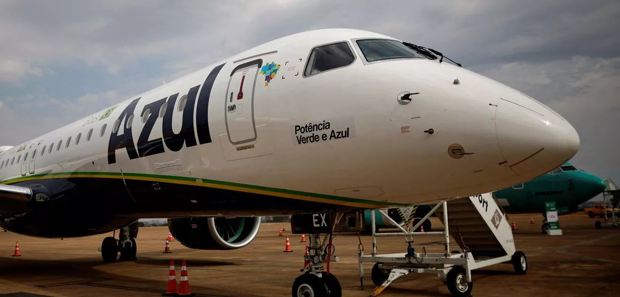 Aeronave da companhia aérea Azul
