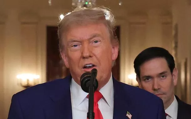 Presidente dos EUA, Donald Trump, faz pronunciamento à nação na Casa Branca, após os ataques dos EUA às instalações nucleares do Irã
21/06/2025
