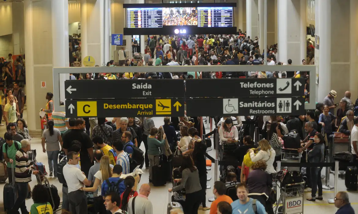 Aeroporto movimentado