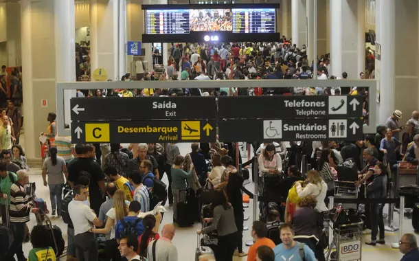 Aeroporto movimentado