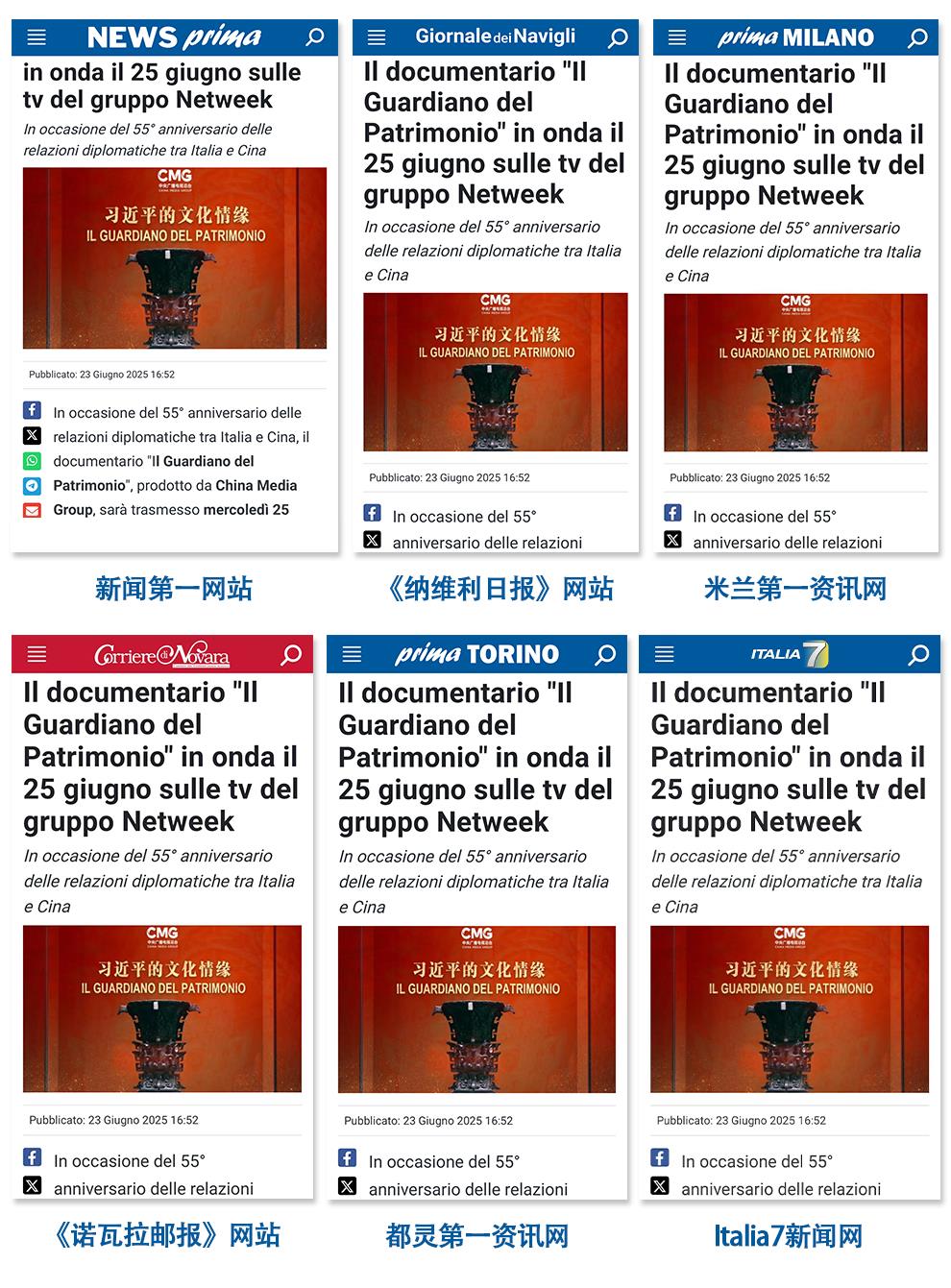 Documentário especial do CMG será exibido nas principais mídias italianas