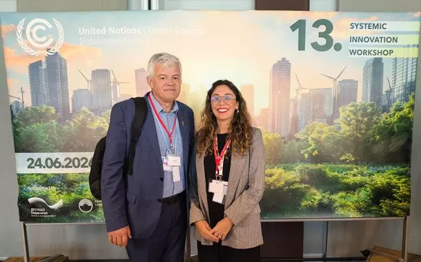 Diretor de Coordenação da Itaipu, Carlos Carboni, e a chefe do Escritório de Brasília, Lígia Soares. 