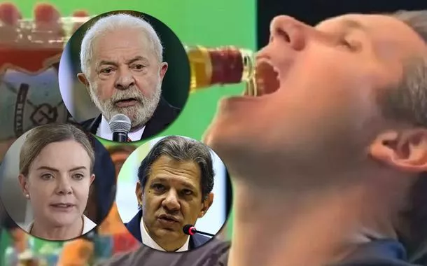Lula, Gleisi Hoffmann, Fernando Haddad e Hugo Motta