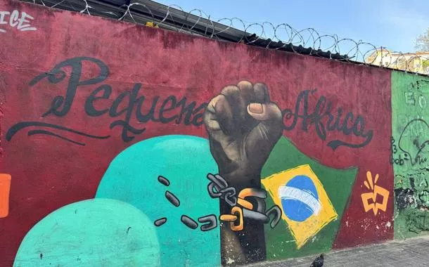 Grafite no território da Pequena África, na zona portuária do Rio de Janeiro