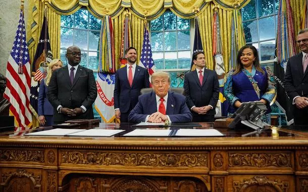 Trump recebe ministros das Relações Exteriores de Ruanda e República Democrática do Congo - 27/06/2025
