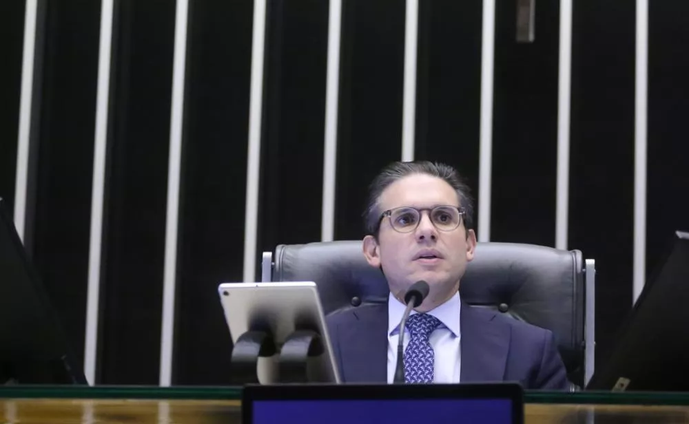 O presidente da Câmara dos Deputados, Hugo Motta - 18/06/2025