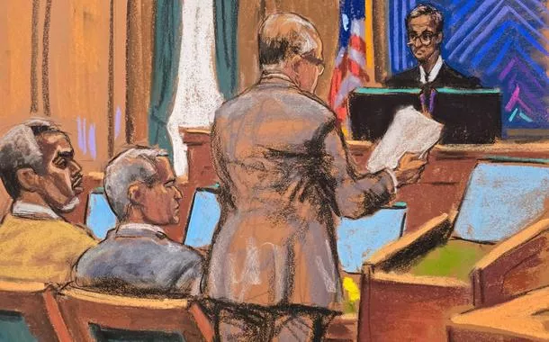 Sean "Diddy" Combs comparece a julgamento em tribunal federal de Nova York, neste esboço de tribunal
01/07/2025
