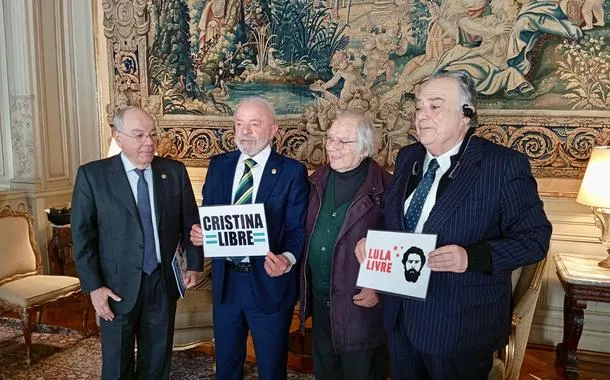 Mauro Vieira, Lula e Adolfo Perez Esquivel 