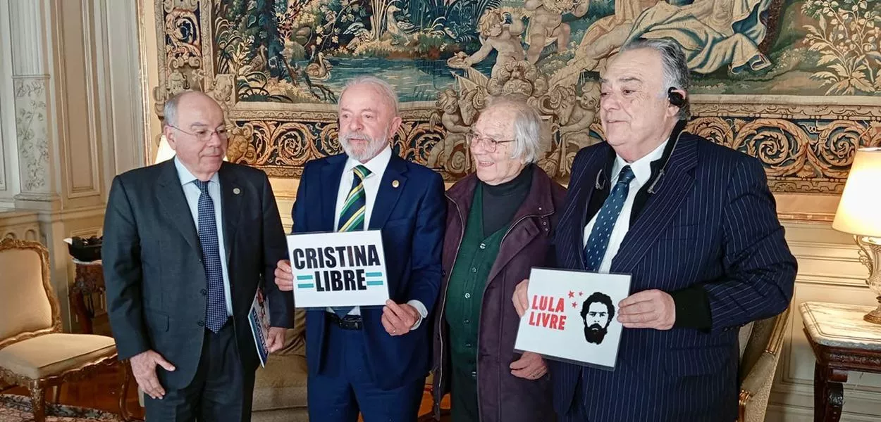 Mauro Vieira, Lula e Adolfo Perez Esquivel 