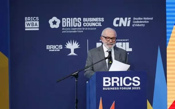 Lula durante participação no  Fórum Empresarial do BRICS