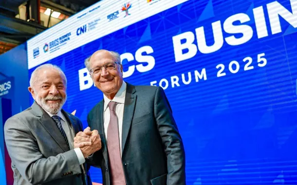 O presidente Lula e o vice, Geraldo Alckmin, durante o Fórum Empresarial