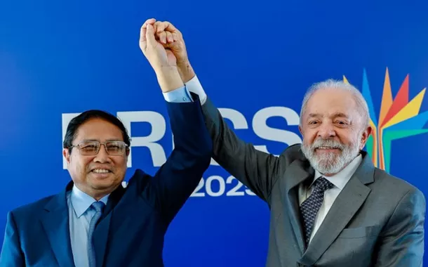Primeiro-ministro vietnamita Pham Minh Chinh e o presidente Luiz Inácio Lula da Silva 