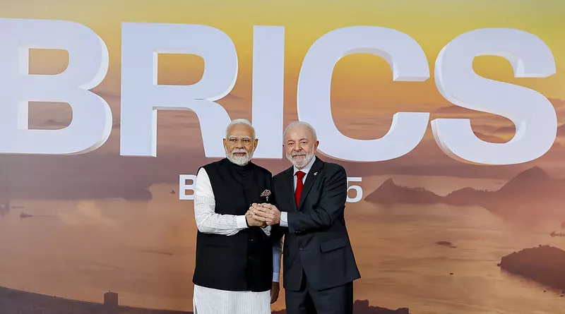 Primeiro-Ministro da Índia, Narendra Modi e o Presidente da República, Luiz Inácio Lula da Silva