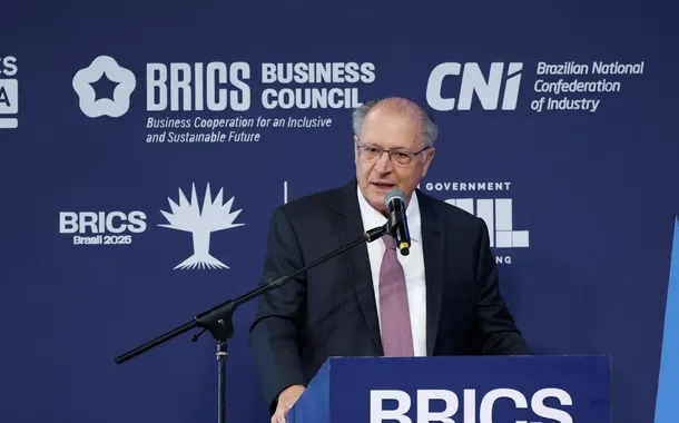 Vice-presidente Geraldo Alckmin discursa durante Cúpula dos Brics, no Rio de Janeiro - 07/07/2025