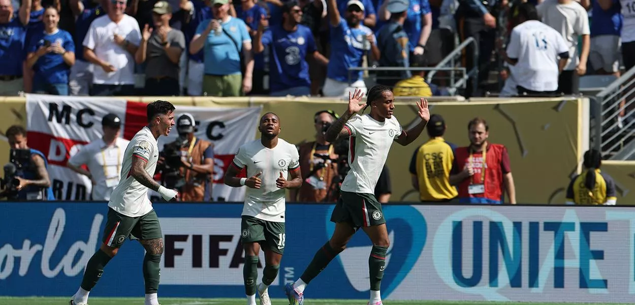 João Pedro após marcar gol pelo Chelsea contra o Fluminense, seu ex-clube
