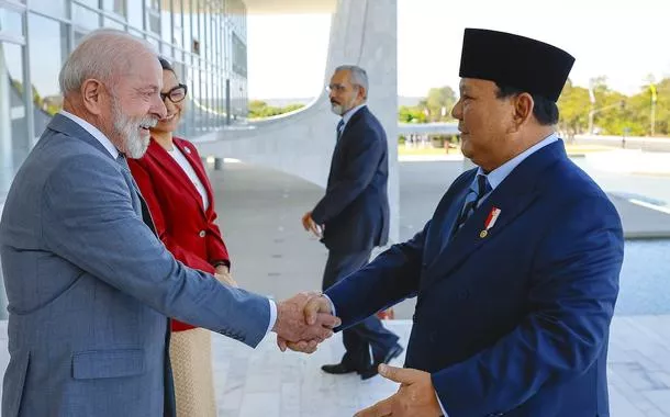 Presidente da República da Indonésia, Prabowo Subianto e o Presidente da República, Luiz Inácio Lula da Silva