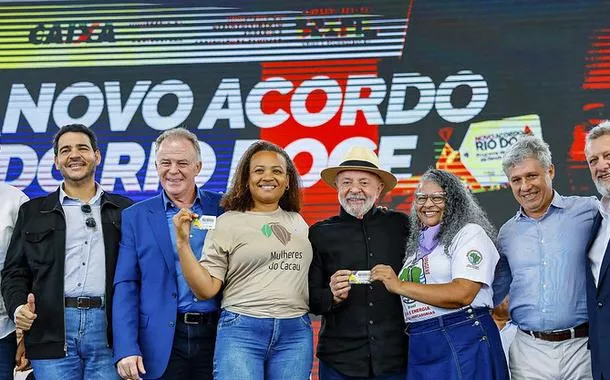 Presidente da República, Luiz Inácio Lula da Silva, durante a cerimônia de apresentação dos avanços do Novo Acordo Rio Doce no Espírito Santo, no Parque de Exposições de Linhares. Linhares - ES - 11/07/2025