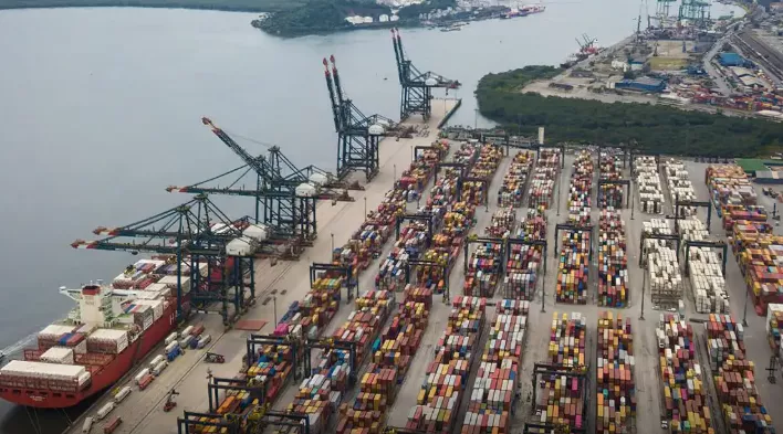 Exportações brasileiras-Porto de Santos