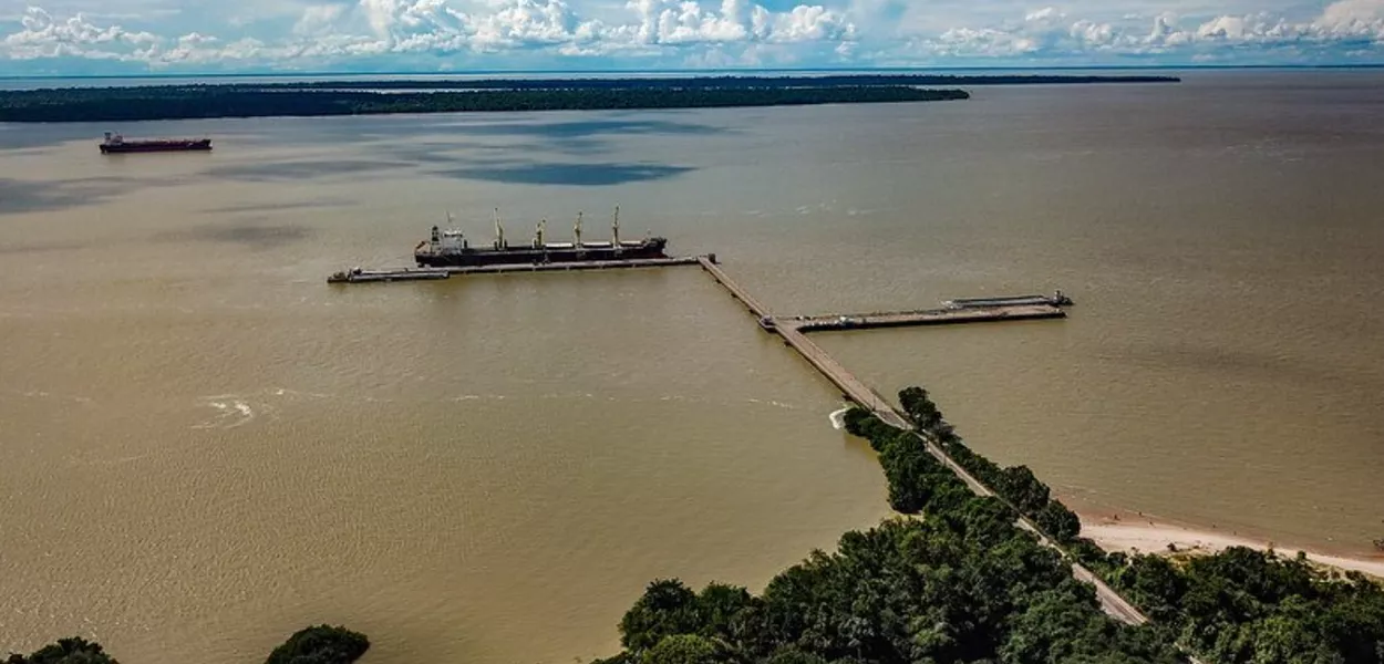 Porto de Outeiro está em obras para receber os navios cruzeiros que hospedarão negociadores da COP30