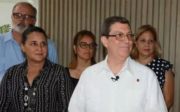 Ministro das Relações Exteriores de Cuba, Bruno Rodríguez, em evento em Havana -  17/07/2025