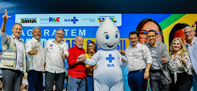 Presidente Luiz Inácio Lula da Silva durante cerimônia de anúncio de entregas do Governo Federal na área da saúde