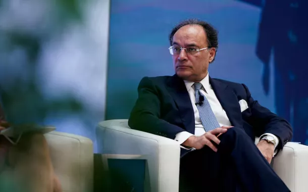 O Ministro das Finanças do Paquistão, Muhammad Aurangzeb, participa de um painel intitulado “Navegando em um Mundo Incerto” durante as Reuniões Anuais de Primavera de 2025 do FMI/Banco Mundial em Washington, DC, EUA, em 25 de abril de 2025