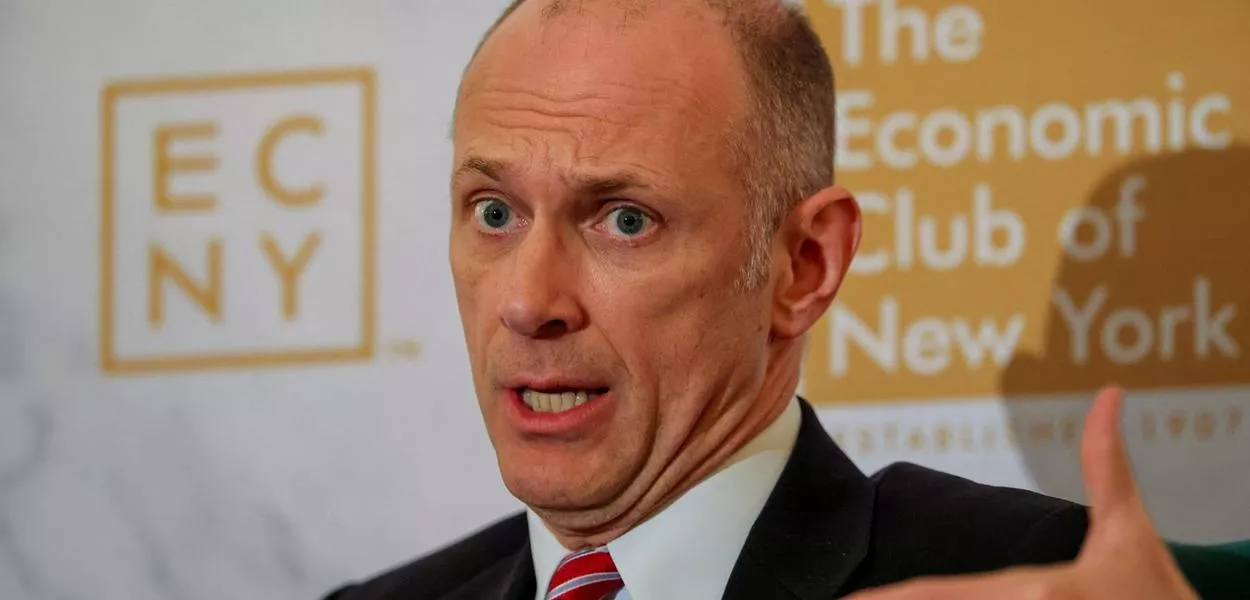 Presidente do Fed de Chicago, Austan Goolsbee, durante evento em Nova York, nos EUA - 10/04/2025