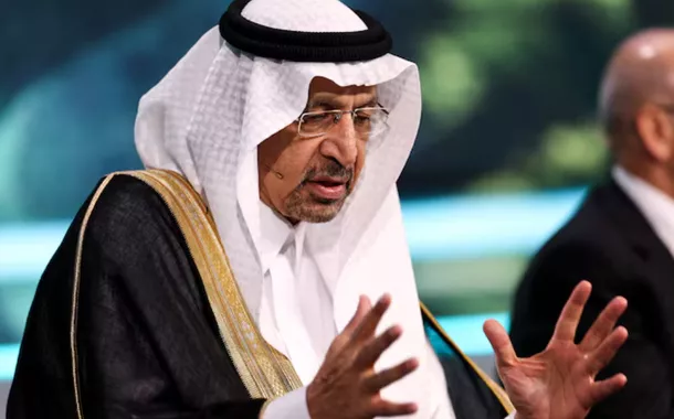 Ministro de Investimentos da Arábia Saudita, Khalid bin Abdulaziz Al-Falih, gesticula durante a Iniciativa de Investimento Futuro (FII) em Riad, Arábia Saudita, em 29 de outubro de 2024