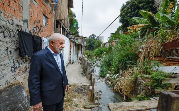 Presidente Luiz Inácio Lula da Silva durante cerimônia de anúncio dos projetos habilitados pelo Novo PAC Seleções 2025 - Urbanização de Favelas, no âmbito do Programa Periferia Viva - Jardim Rochdale, Osasco - SP - 25/07/2025