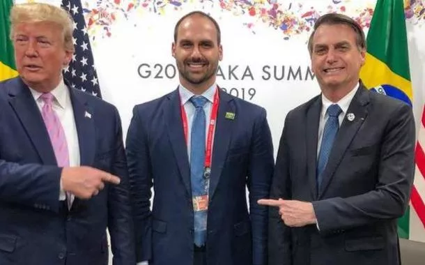Donald Trump, Eduardo e Jair Bolsonaro