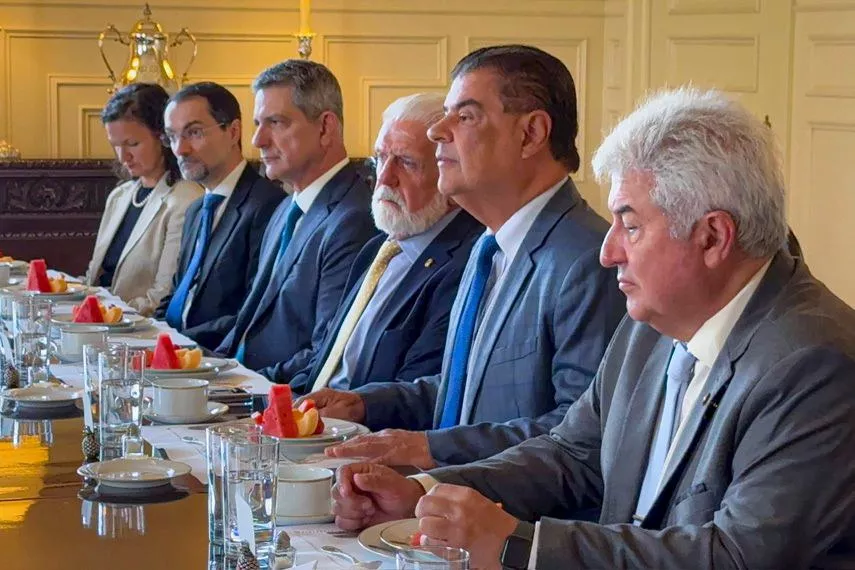 Comitiva de senadores em Washington, nos EUA, para tratar do tarifaço - 28/07/2025