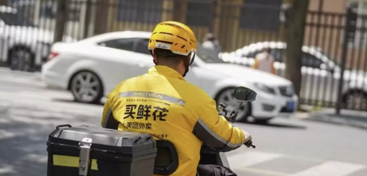 Entregador da Keeta, do grupo Meituan