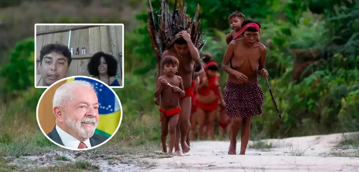 Júnior, Cláudia Yanomami, Lula e indígenas