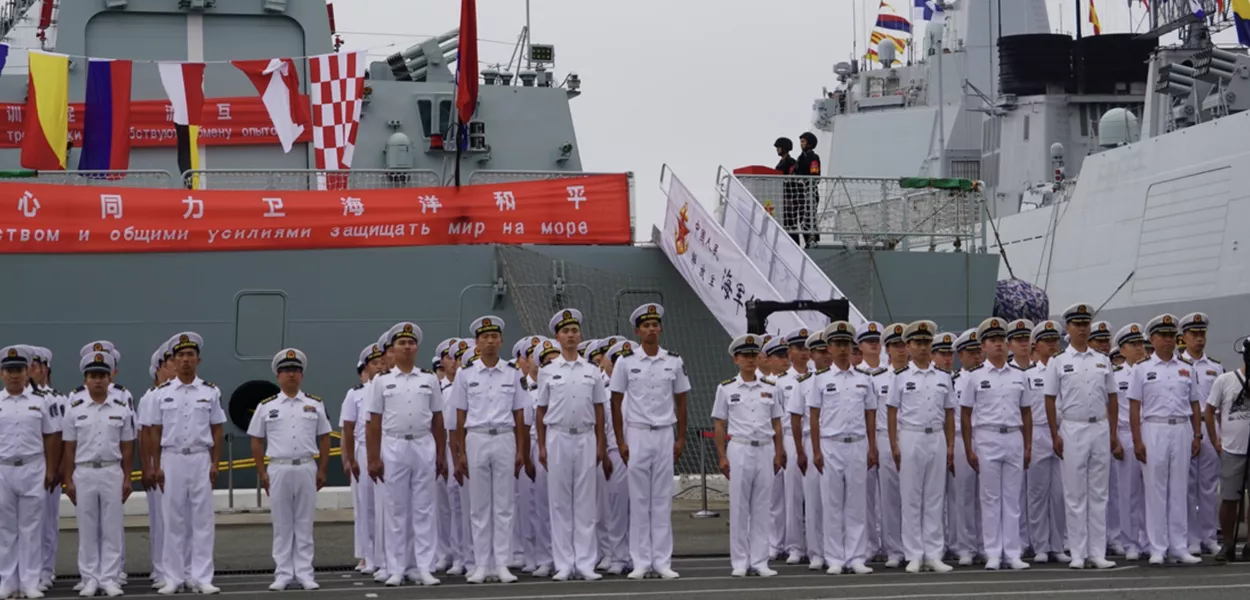 Exercício naval entre China e Rússia