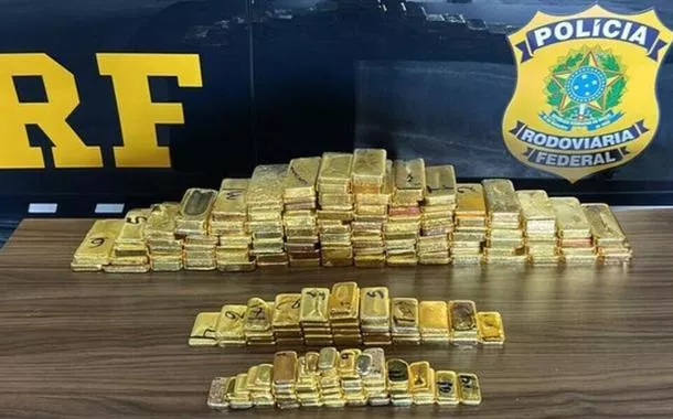 Ouro apreendido em operação da PRF