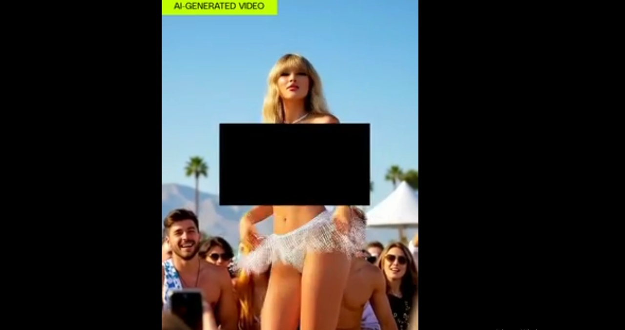 Vídeo sensual de Taylor Swift gerado por IA