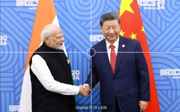 Modi e Xi na Cúpula do BRICS em Kazan, 2024