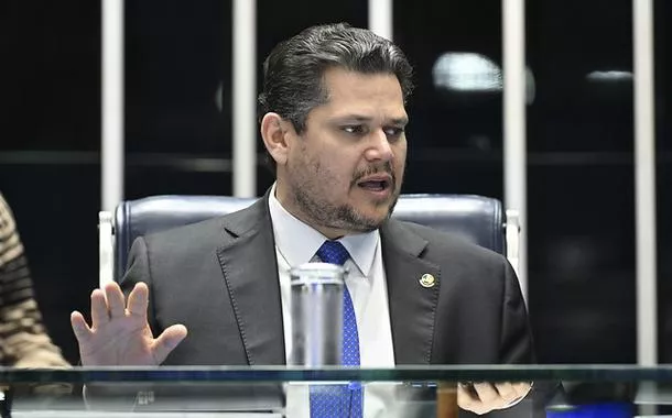 O presidente do Senado, Davi Alcolumbre - 7/8/25