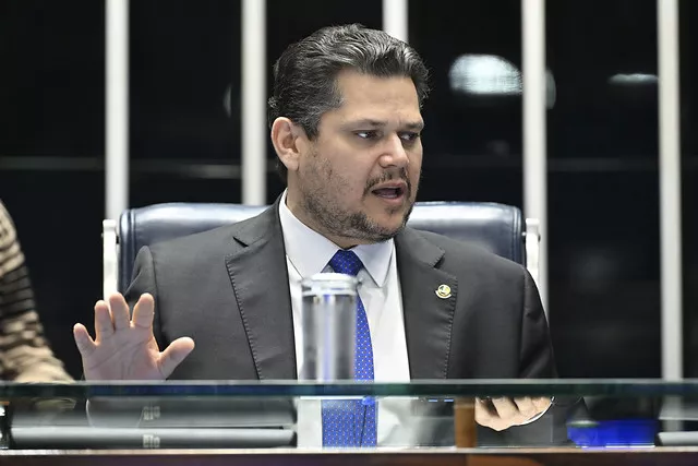 O presidente do Senado, Davi Alcolumbre - 7/8/25