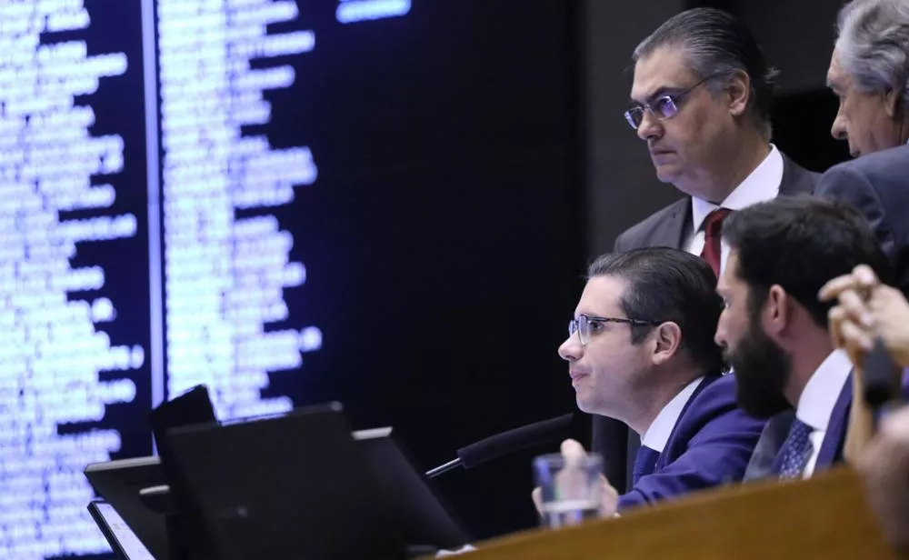 O presidente da Câmara dos Deputados, Hugo Motta - 16/7/25