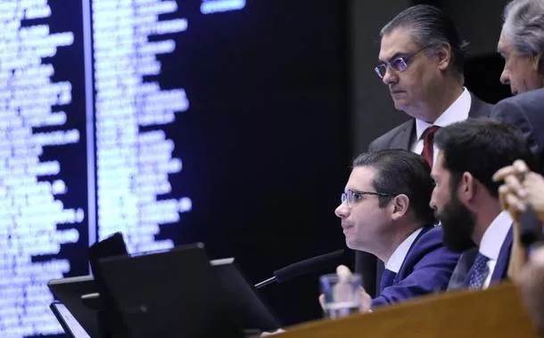 O presidente da Câmara dos Deputados, Hugo Motta - 16/7/25