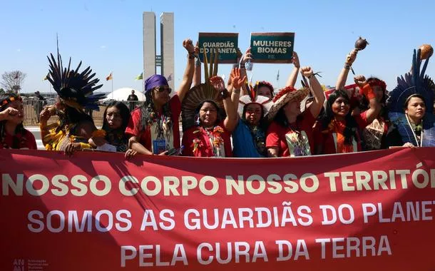 Brasília (DF), 07/08/2025 - Passeata "IV Marcha das Mulheres Indígenas"