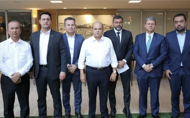 Reunião de governadores na residência de Ibaneis Rocha
