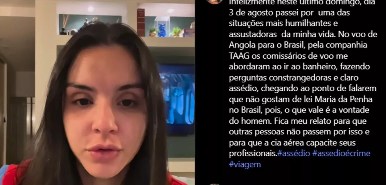A influenciadora diz também que os homens comentaram “não gostar de uma coisa do Brasil”