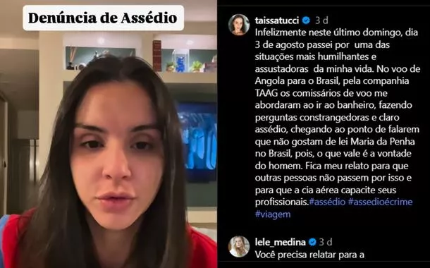 A influenciadora diz também que os homens comentaram “não gostar de uma coisa do Brasil”