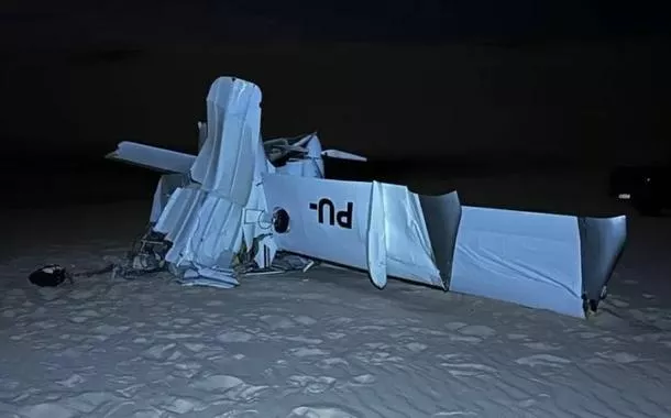 Avião de pequeno porte cai nos Lençóis Maranhenses e mata piloto e veterinária