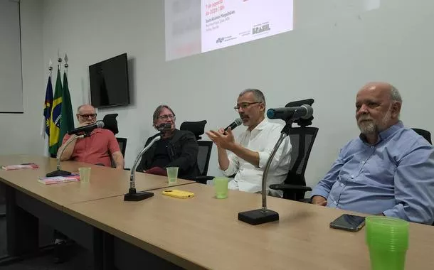 Da esq. para a dir.: Tulio Velho Barreto, Rossini Barreira, Jamil Chade e Rogério Robalinho